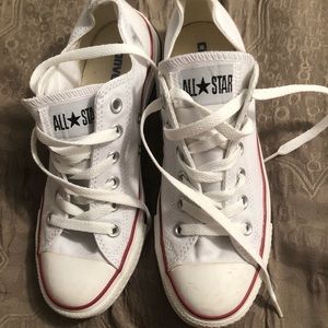 Converse low top white chucks